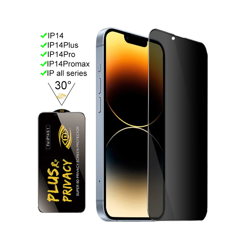 2022 NEW For iPhone 14 Pro Max Plus Anti Privacy Tempered glass Screen Protector For iPhone 14 Anti Privacy Screen Protector