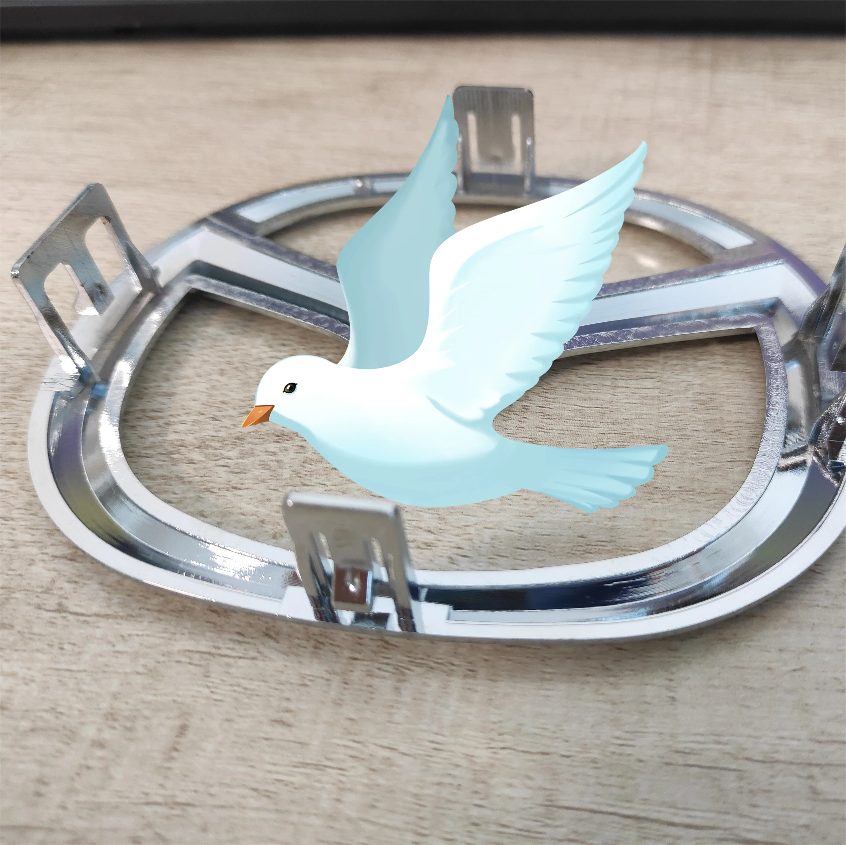 High Quality ABS Plastic Best Chrome Car Emblem For New Car Model With 4 Pins On Backside Car Badge