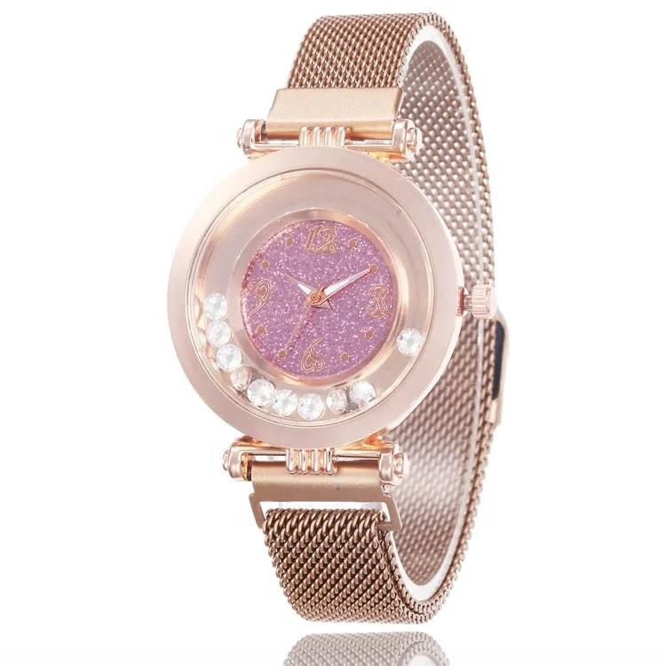 
Relogio Feminino Women Watch Luxury Rhinestone Mesh Watch For Ladies Wrist Watch 