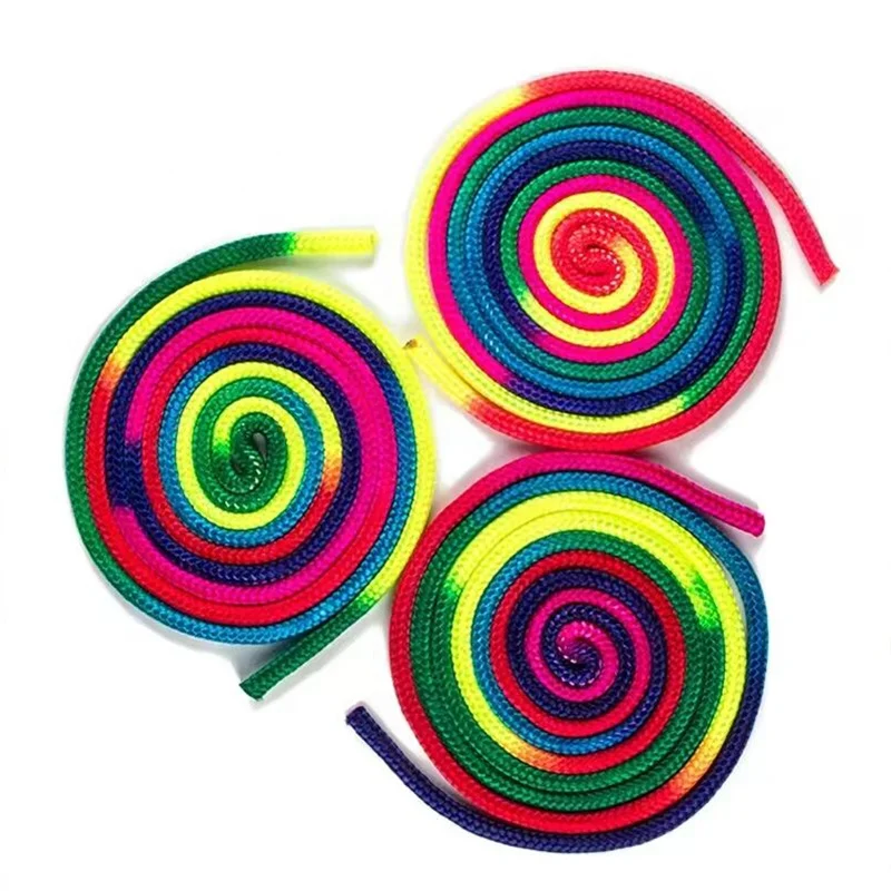 Factory Wholesale Colorful Nylon Rainbow Rhythmic Gymnastic Dance Rope