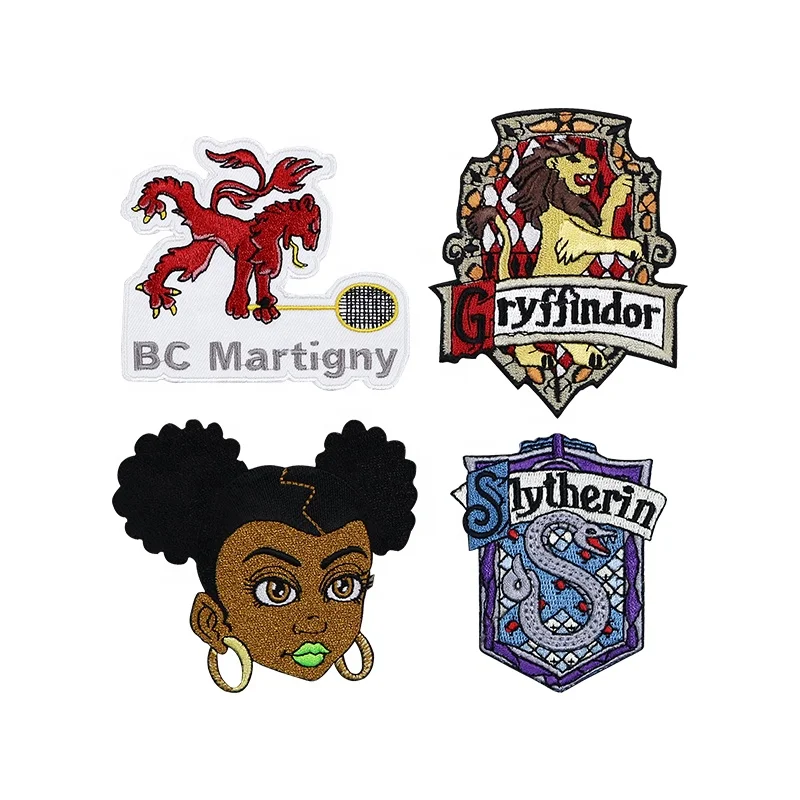 Factory Wholesale Embroidered Badges iron on sew on clothing patches custom chenille embroidery patch