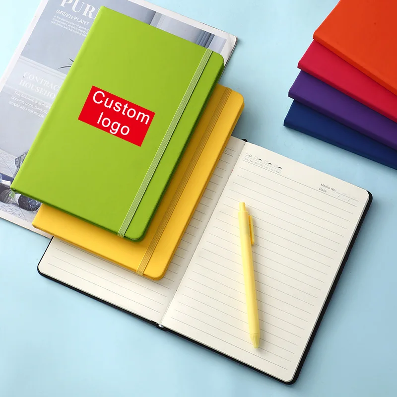 2024Hot sale Customized A5 /A6 Paper Diary Journal With Hardcover Custom Logo PU Leather Notebook