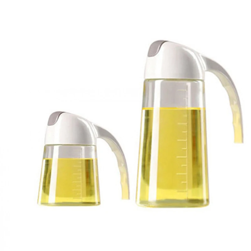 Kitchen Cooking Seasoning Bottle Oil Sauce Vinegar Glass Leakproof Condiment Container Auto Flip Olive Oil Dispenser Bottle