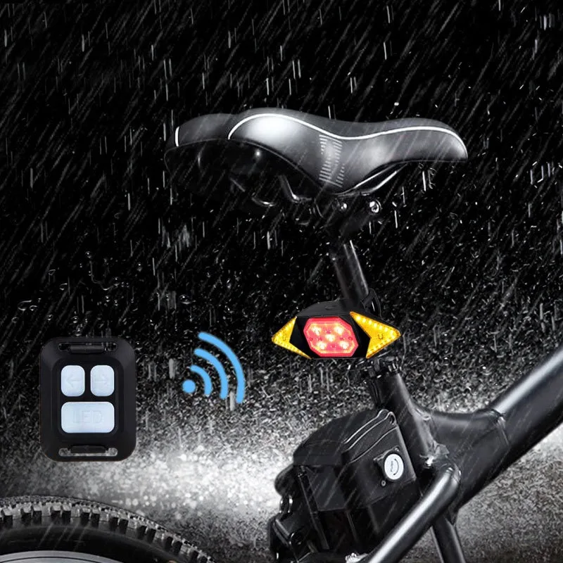 
Taillight USB Rechargeable Cycling LED Automatic Direction Indicator Bicycle Rear Bike Signals Light 