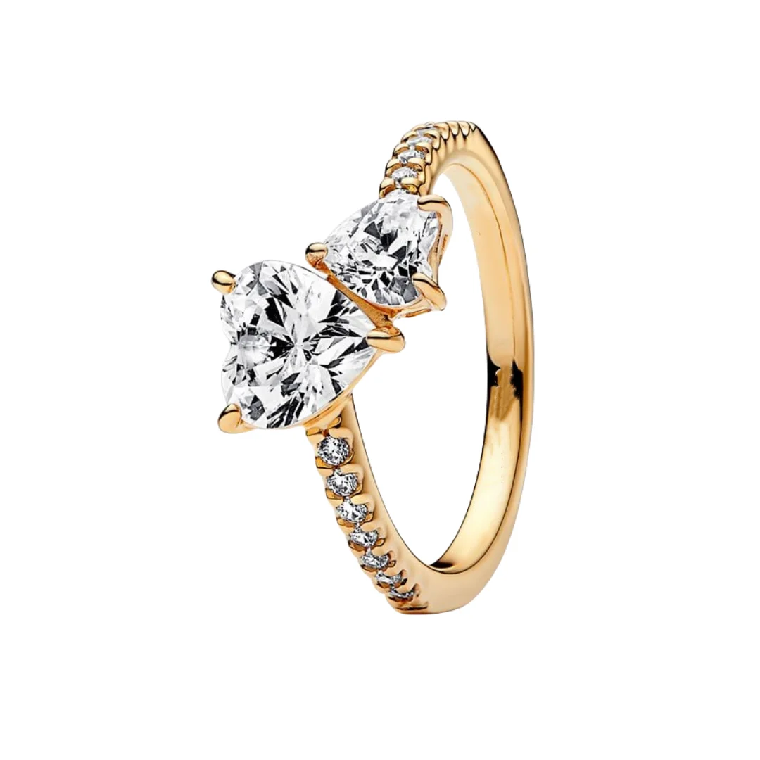 Light luxury fashion popular high-end jewelry S925 sterling silver full diamond 18K gold zirconia genuine ring Factory Wholesale