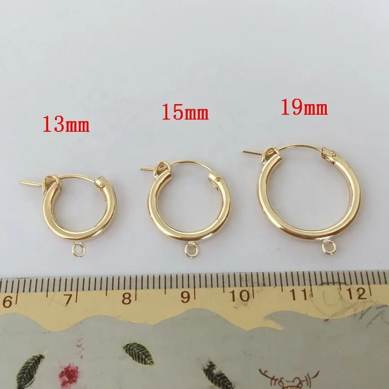 GP Eurowire hoop with open ring permanent jewelry chains making findings 14k Gold Filled eurowire hoop with open ring