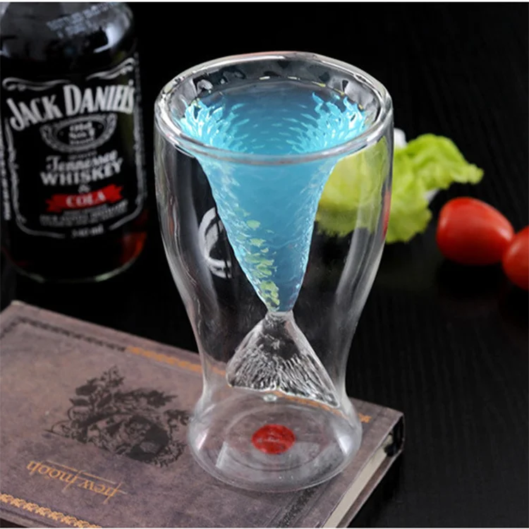 150ml Handcraft Heat and Cold Resistant Double Layer Glass Cup for Champagne Flutes