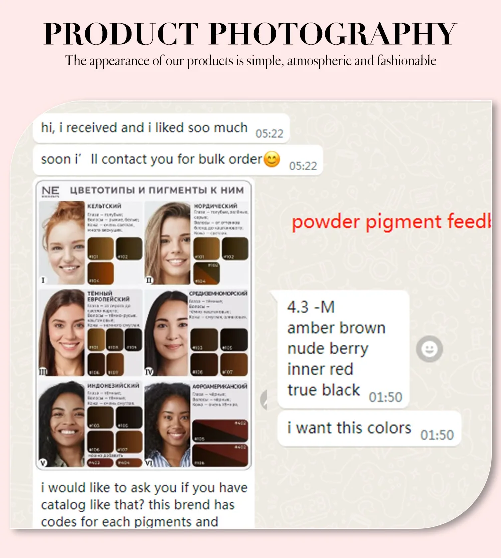 Naturalness Saturated Pigment Eyebrow Tattoo Permanent Makeup Ink With REACH Certification