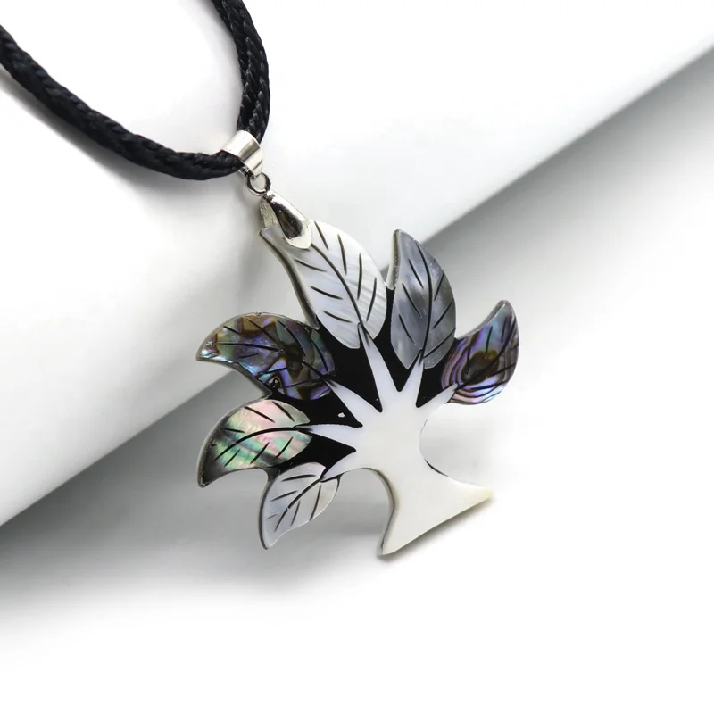 animal Pendant Owl Necklace Abalone Shell White Shell Stitching Animal Pendant Necklace