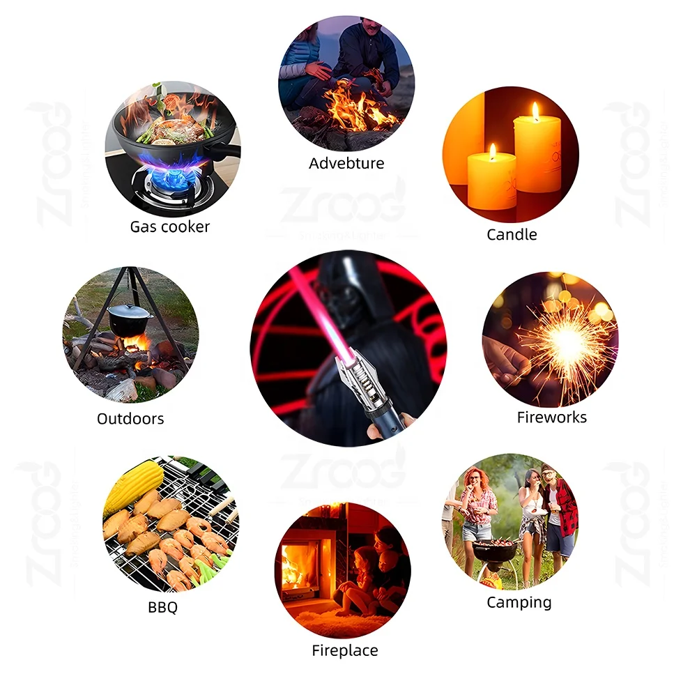 Windproof BBQ Kitchen Lighter Cooking Long Strip Igniter Jet Spray Gun Jewelry Welding Cigar Torch Lighters