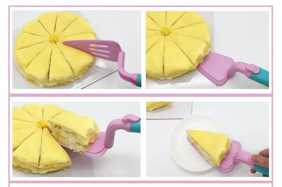 
Cake Server Pie Easy Push, No Messy Fingers Pizza Shovel Plastic Tool Spatula 