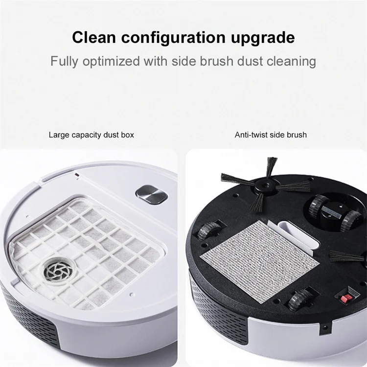Rechargeable 3 IN 1 Mopping Vacuuming Dust Catcher Robot Vacuum Cleaner Floor Sweeping Robot Vacuum Cleaner