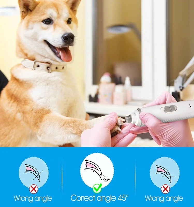 Dog Nail Clipper LED Light Electric Rechargeable Pet Nail Clipper Wholesale Factory Pet Dog Cat Nail Grinder