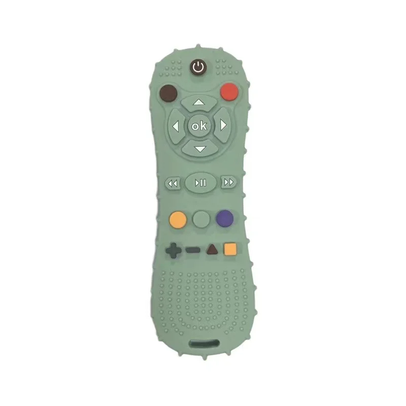 New Design Silicone Pretend TV Remote Control Toy Teether Toddler Baby Infant Silicone Teething Toy