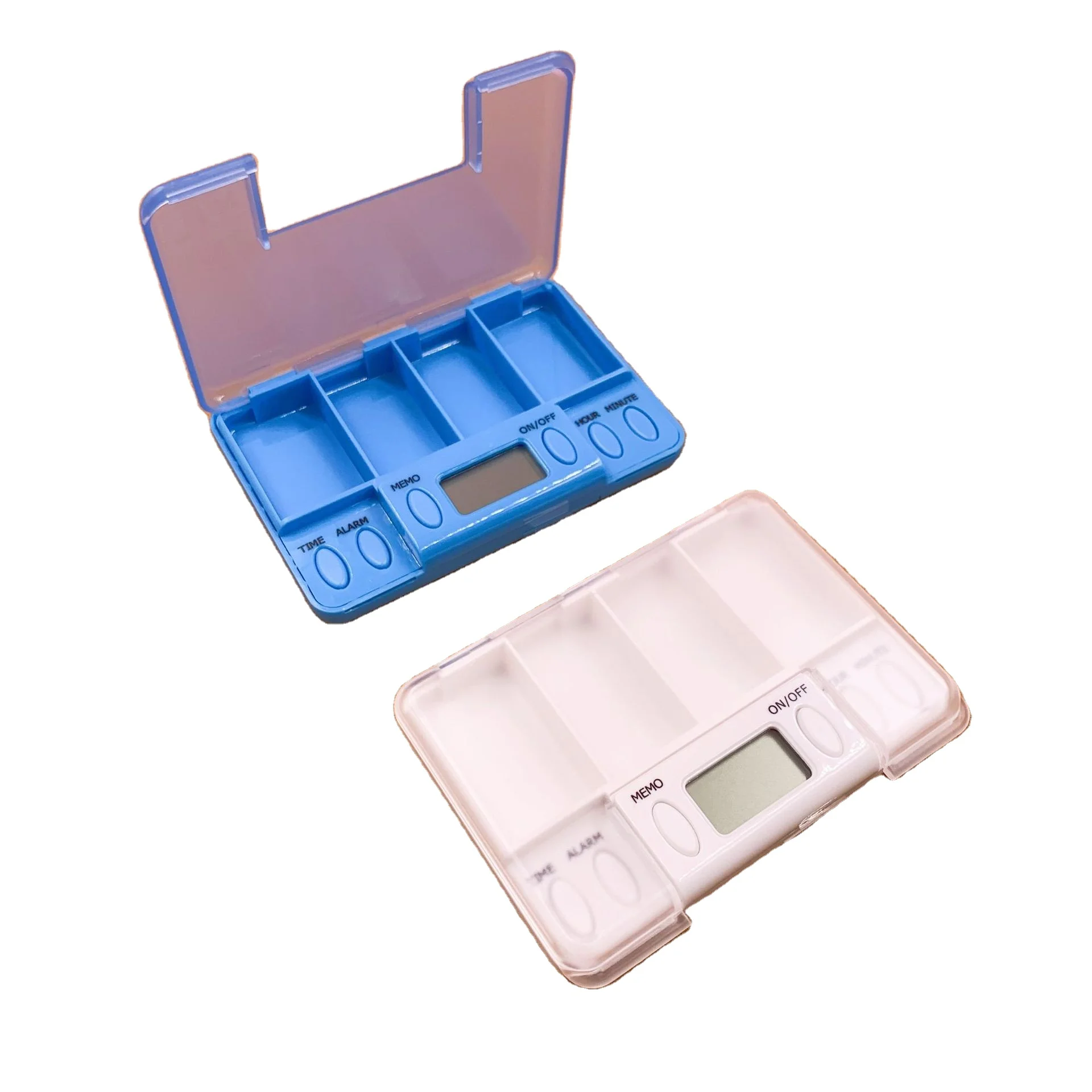 Rainbow Plastic Digital Pill Box with Timer PP Pill Storage Cases for Efficient Pill Management