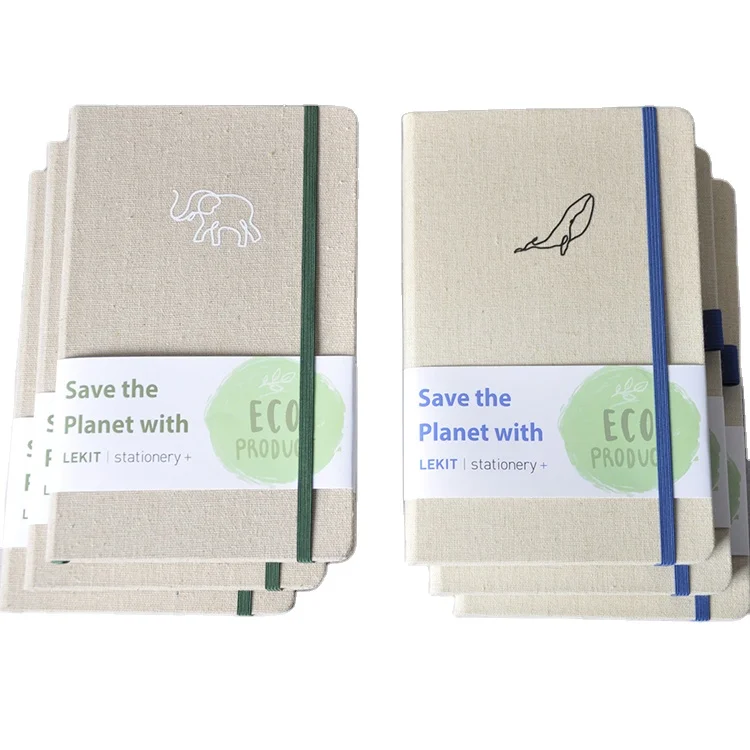 Factory Direct Diary Planners and Notebooks Custom 2024 A5 Hardcover Fabric Linen Eco Friendly Notebook Journal