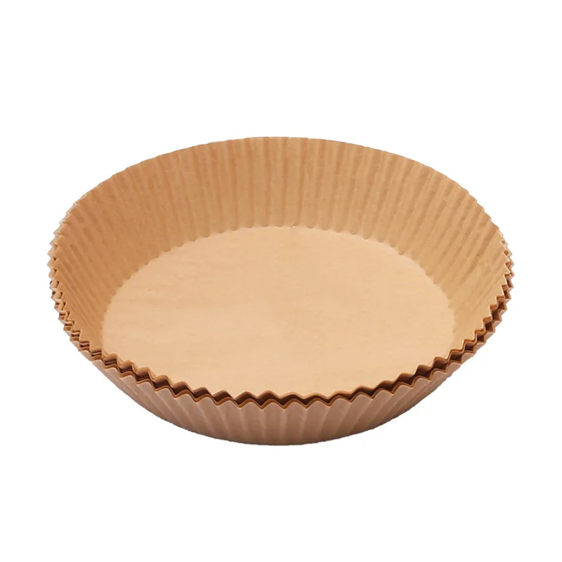 Custom Diy 7 Inch Woolworths Disposable Tray Round Oil Free  Basket Oven Use Barbecue Air Fryer Wax Paper For Air Fryer
