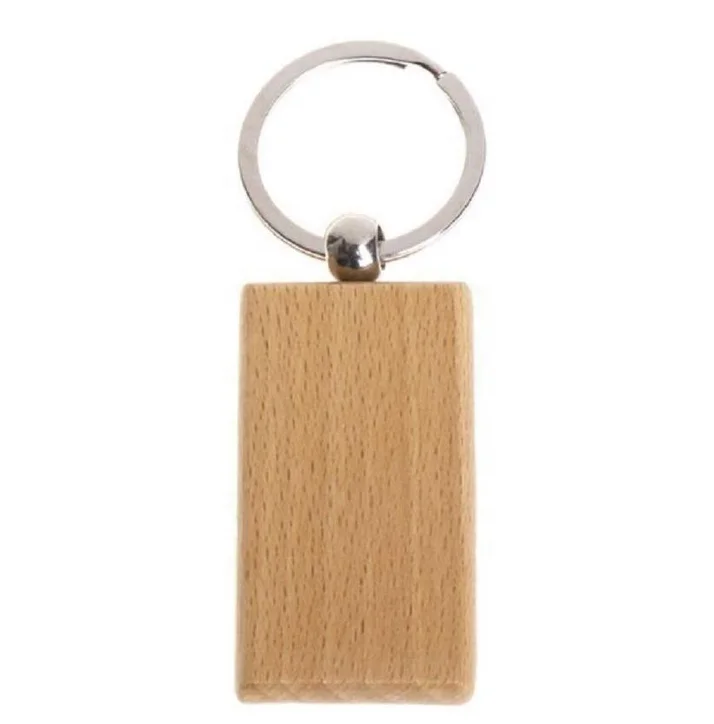 Premium Quality Eco-friendly Customized Logo Wood Keychain