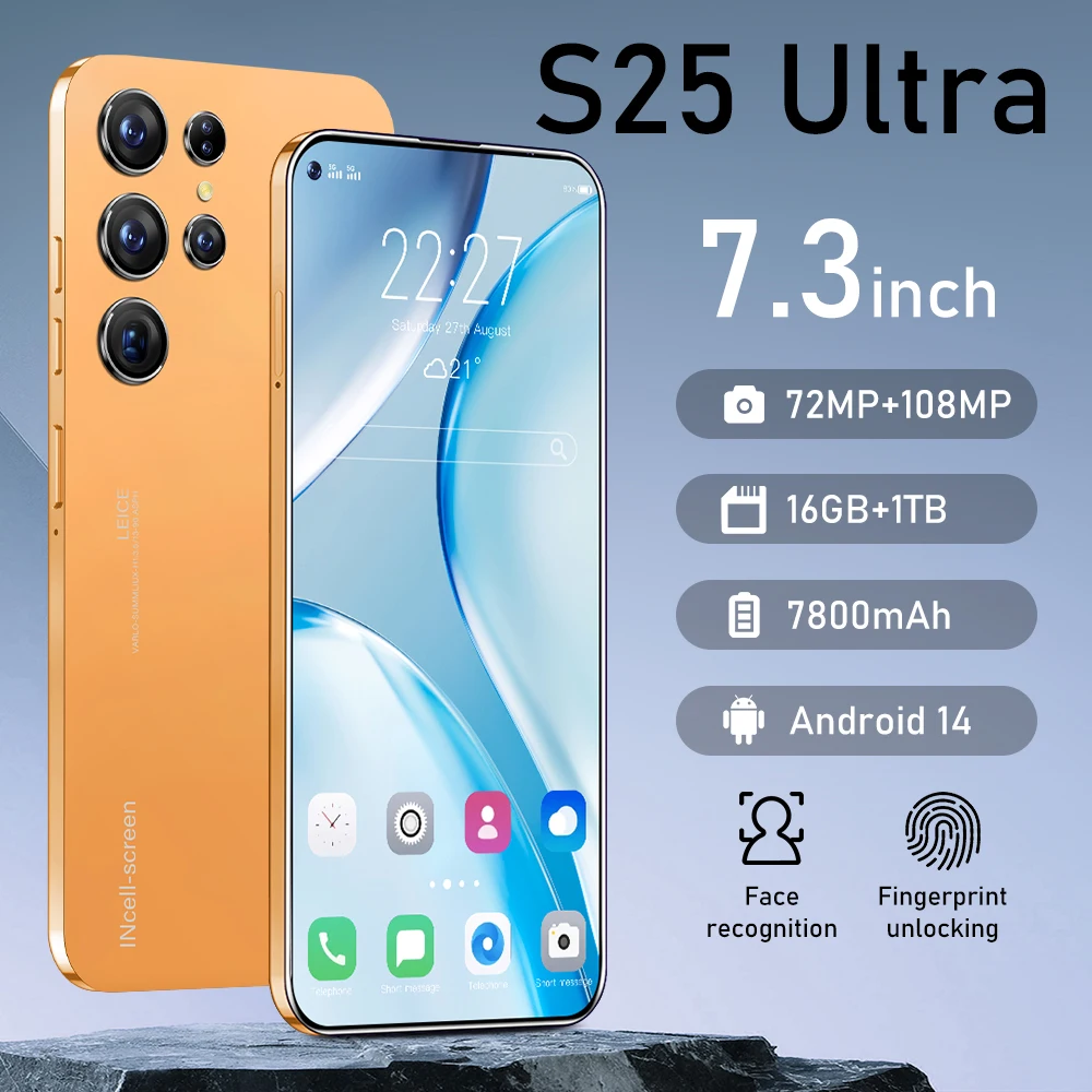 S25 Ultra Phone Multi - language support Shopping Online Smart mobail Android Mobile Phones with dual sim cards