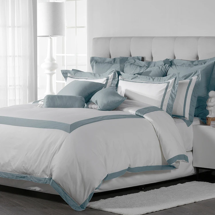 Hotel home linen 100% Cotton Bedding bed Set with Duvet Cover bed sheets high quality