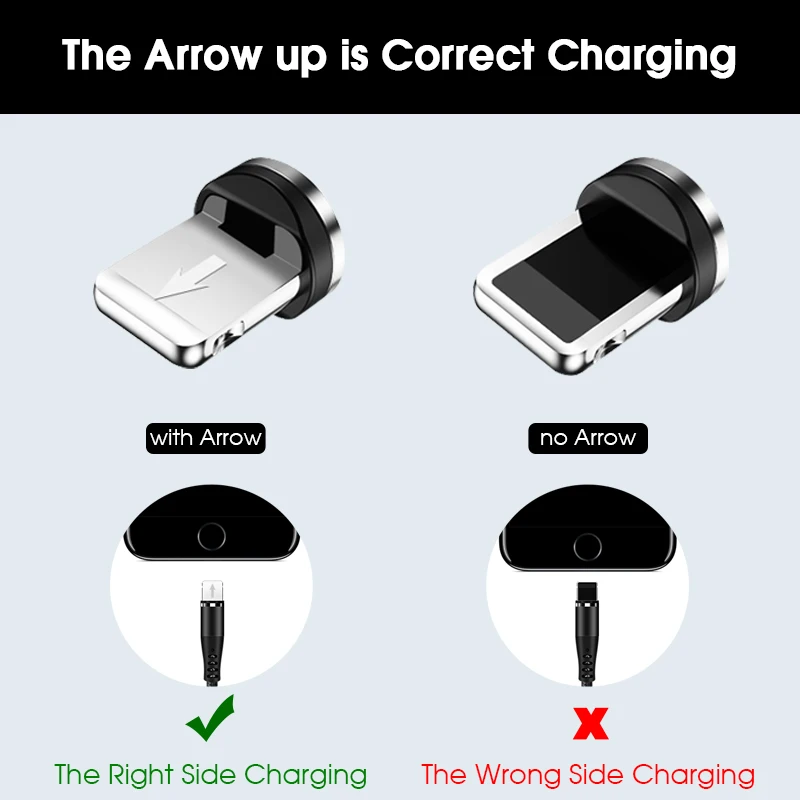  Бесплатная доставка OEM 1 м 3 в кабель Магнитный зарядный USB-кабель Micro USB Type
