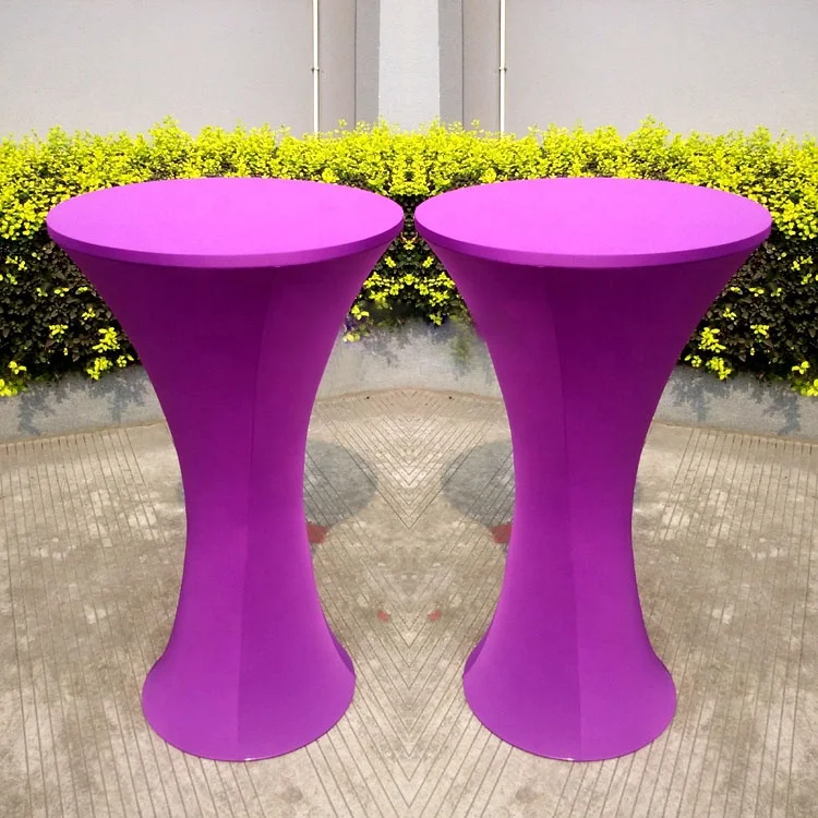 Stretch slipcover round based spandex bar table cover