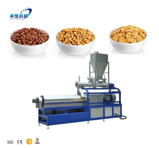 Small investment puffed snack food corn flake making machine production line