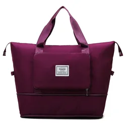 The new traveling bag for women is a portable, large-capacity sports folding bag, waterproof and multi-purpose fitness bag