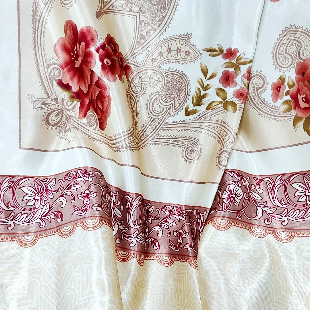 100% polyester printed  floral design satin bed sheet fabric