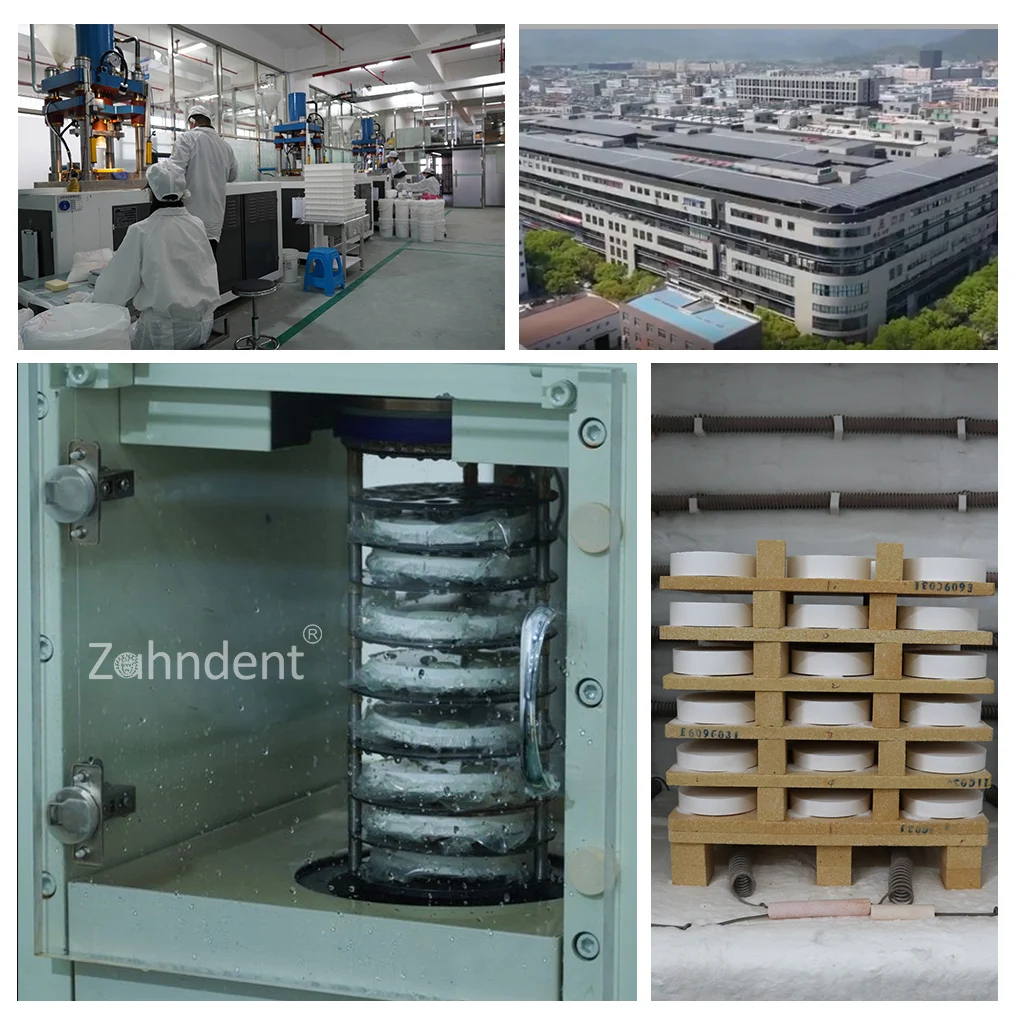 Zahndent 43% high translucency dental  st ml zirconia block teeth restoration with factory price