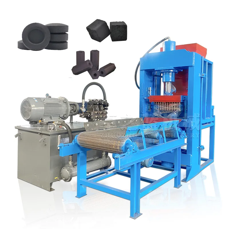 Professional Peat Fluorite Powder Briquette Machine Straw Hay Charcoal Briquette Hydraulic Making Machine