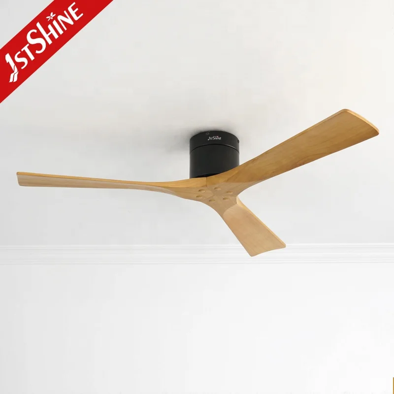 1stshine ceiling fan high quality 3 solid wood blades low profile 5 speeds remote control ceiling fan