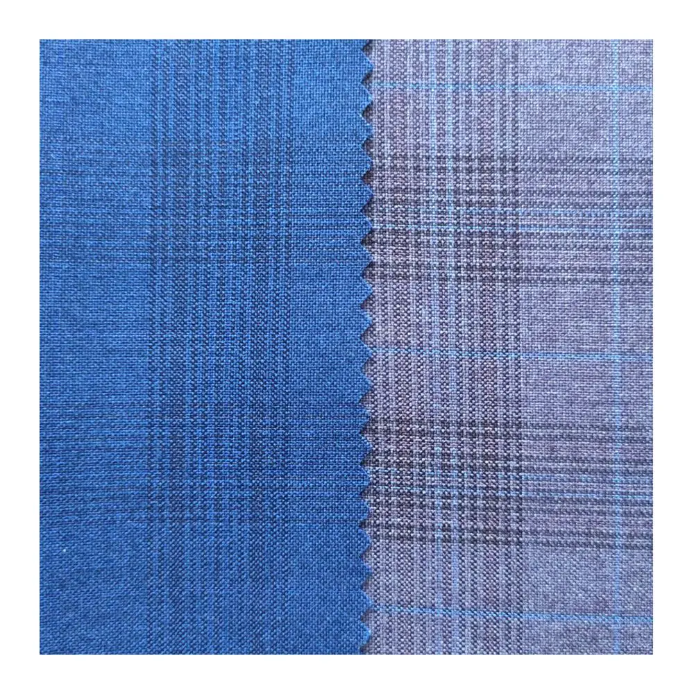 Hot Sale woven plain TR suit Fabric 19%Rayon 80%P 1% spandex 185gsm Yarn Dyed For suit trousers overcoat dress cheap
