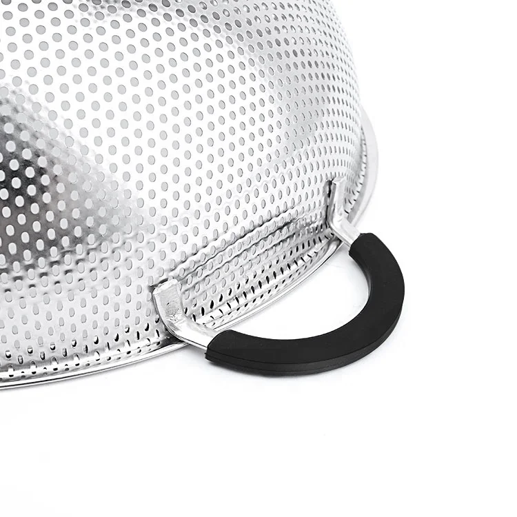 Stainless Steel Micro-Perforated Strainer Vegetable Basket Fruit Colander