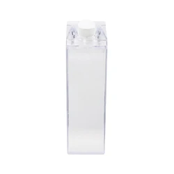 Wholesale Private Label Transparent Blank Juice Drinking Outdoor Classic Plastic Acrylic Water Bottle Milk Carton Cups