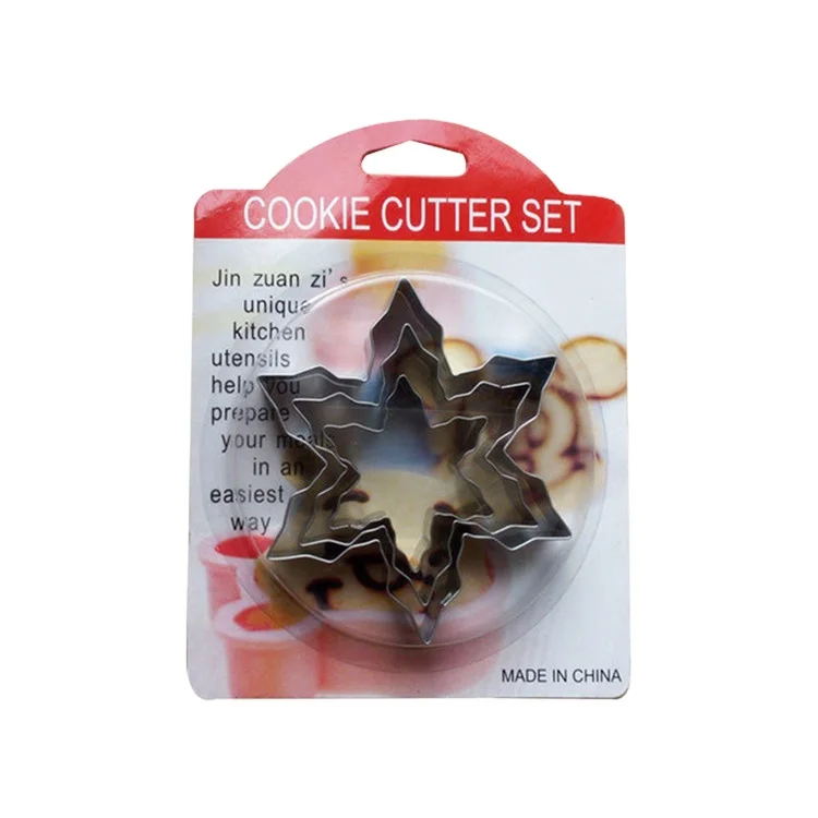 Food Grade 3pcs Cookie Cutter Set Flower Biscuit Mold Stainless Steel Cookie Cutter Mold Baking Tools