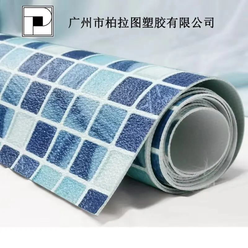 
environment friendly 3d pvc plastic mosaic durable anti mildew anti chlorine waterproof swimming pool liner 