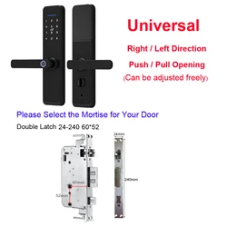 Дверной смарт-замок Tuya с Wi-Fi, управление через приложение, биометрический сенсор отпечатков пальцев, цифровая ручка, для дома