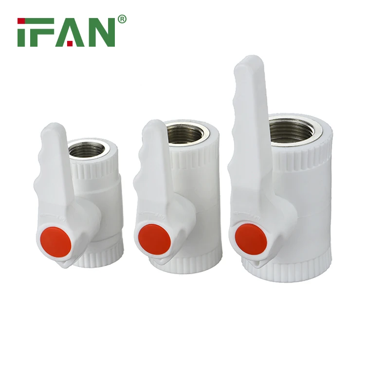 China PPR facotry IFAN Supply PPR pipe and fittings Brass Insert Male and Female Thread Ball Valve For water