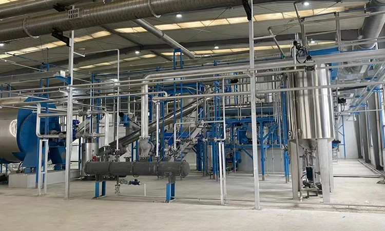 Meat rendering Slaughter waste processing and treatment plant .Transformed into animal protein Meat and bone meal