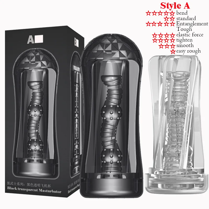 Factory Price Customized Transparent Red Black Vagina Aircraft Masturbation Cup Men Sex Toys For Male