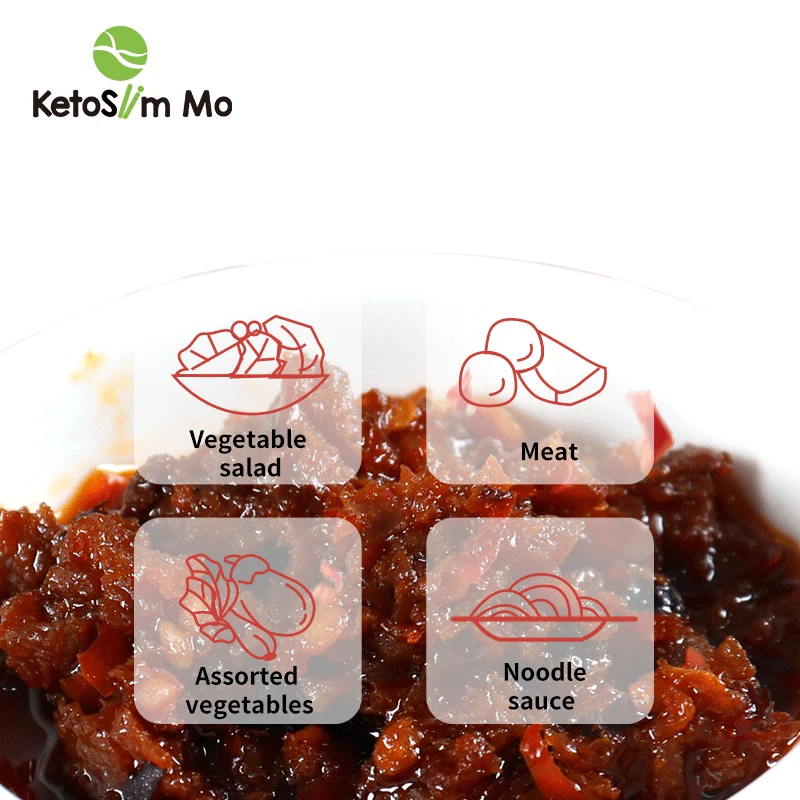 Convenient And Great Taste 200 Gram Spicy Chilli Konjac Sauce For Rice Noodles Salad Burgers