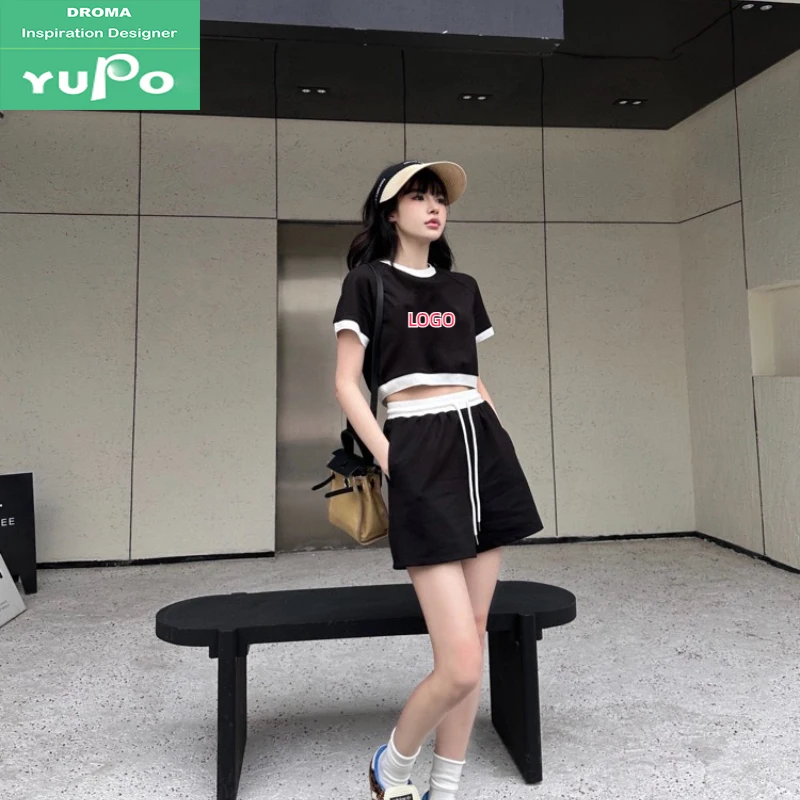 Droma high quality designer luxury t shirt fashion print casual sports t-shirt custom 100 cotton t-shirt for women