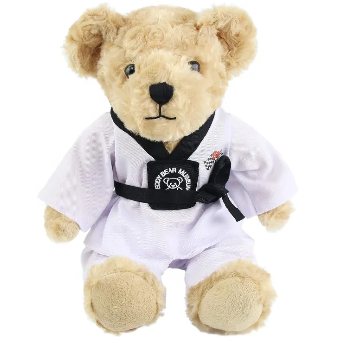 Taekwondo Teddy Bear Karate Bear Martial Arts Stuffed Animals Adorable Gifts for Taekwondo Kids Black Belt Gifts for Children