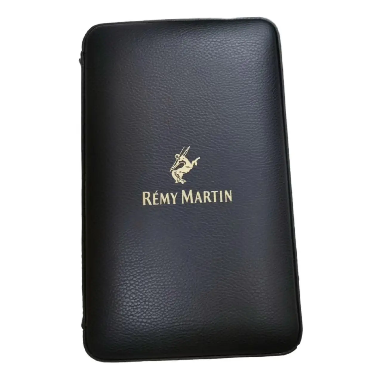 Custom logo pu Portable zipper travel Cigar Moisturizing Set Gift Box Storage Bag for Remy Martin brand promotion