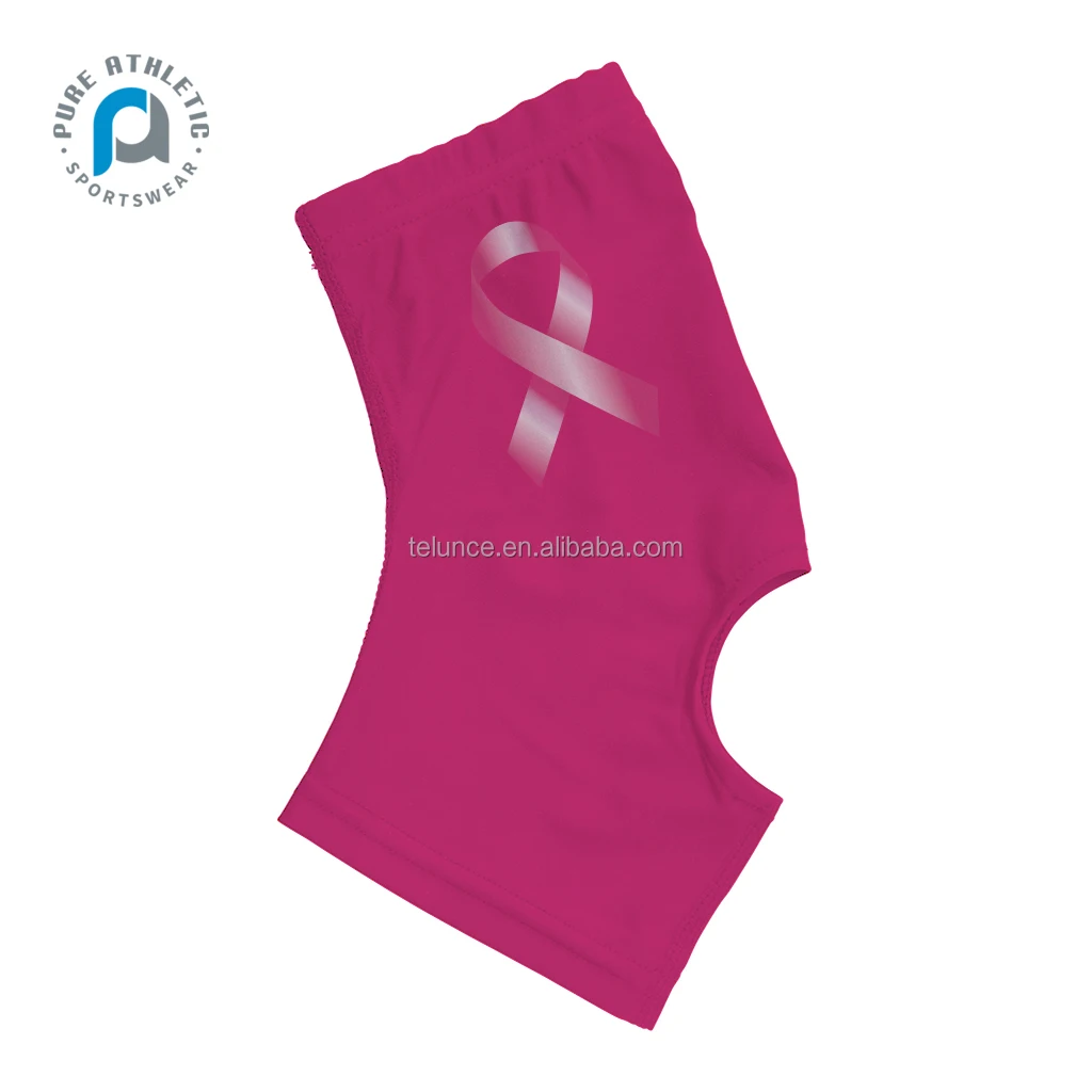 Pure Low MOQ pink ribbon breast cancer awareness Customized sublimation cycling soccer  cleat covers Football youth spats