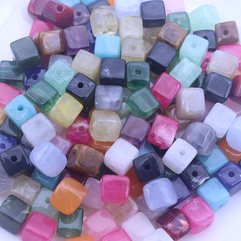 Wholesale 8x20mm Clouds Gemstone Column Fancy Lace Acrylic Beads for Making Jewelry Necklace Accessory