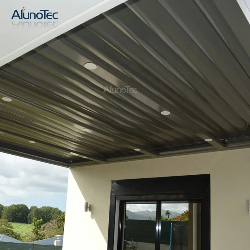 Garden Type Luxury Aluminium Frame Louver Gazebo Pergola Aluminum Opening Roof
