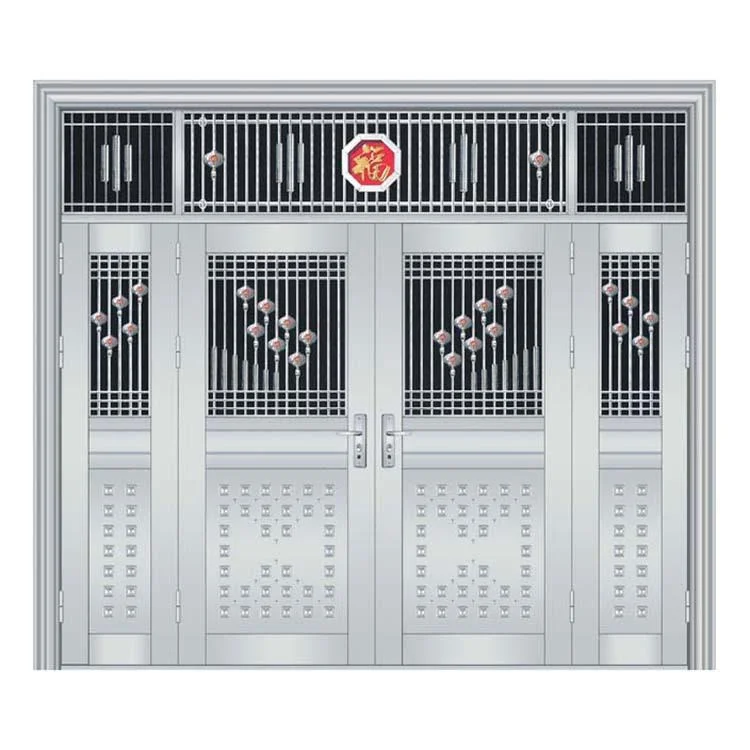 ABYAT Safety Uniqeu Finished 304 Stainless Steel Grill Door Reinforced Exterior Security Doors