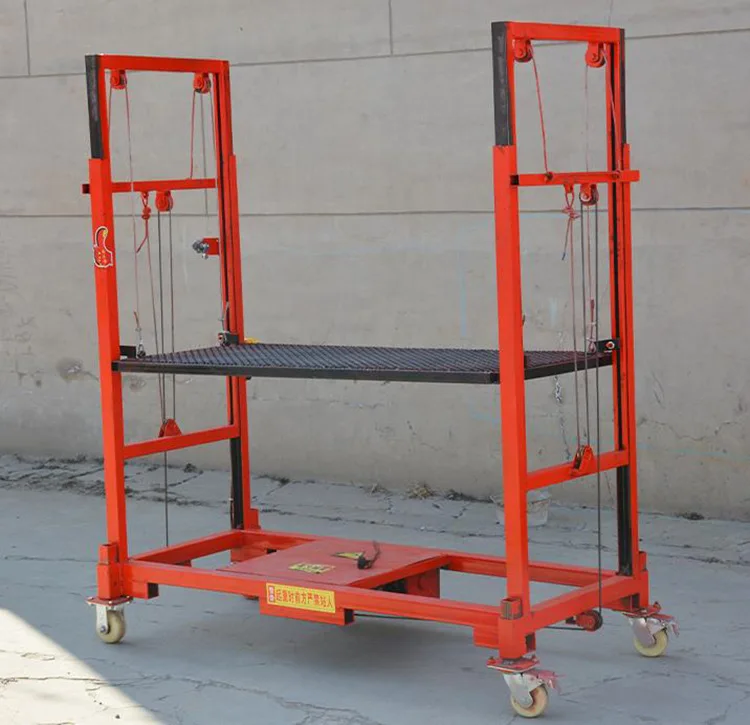 2-8M 500KG Remoto Control Electric Lifting Ladder Scaffolding Mobile Telescopic Folding Platform
